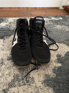 Asics Black Sneakers with White Stripes